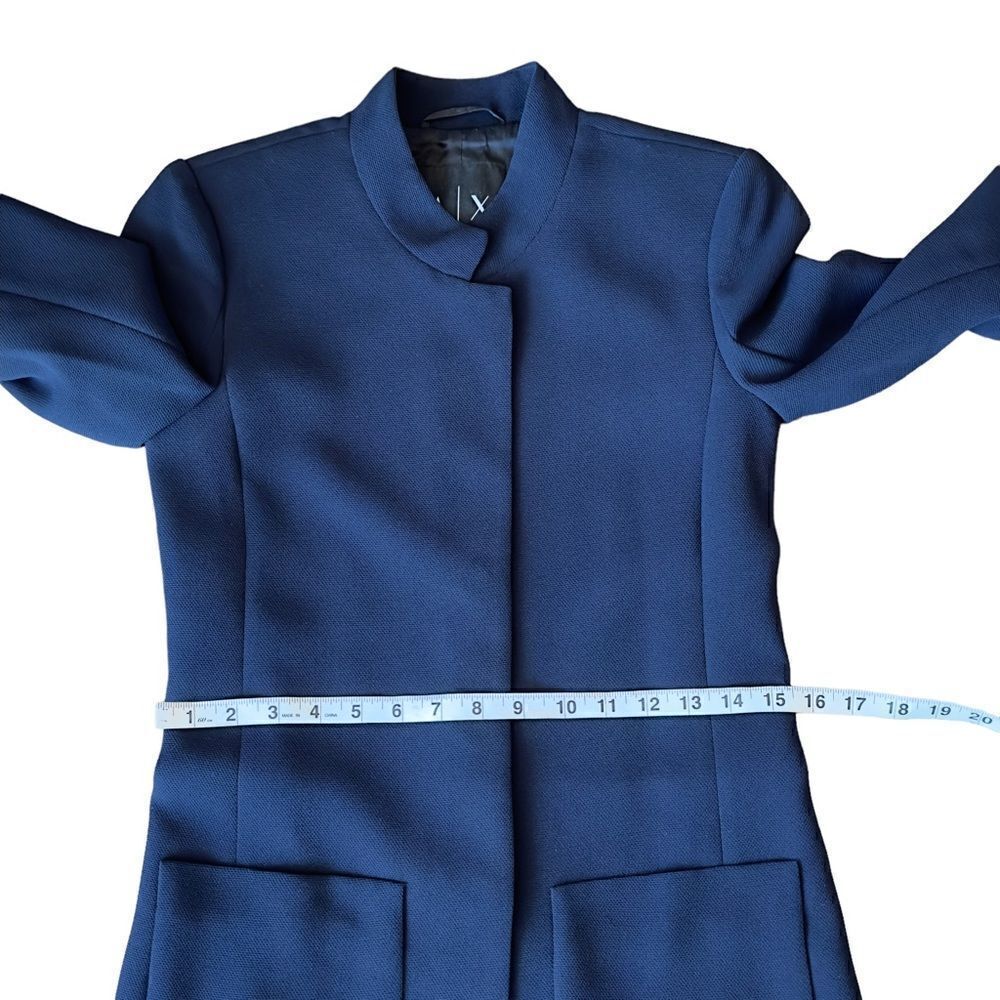 A/X Armani Exchange Round Collar Tunic Blazer Navy XSMALL - Picture 12 of 16